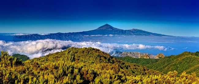 ruta de senderismo en la Gomera entre miradores naturales del parque nacional de Garajonay