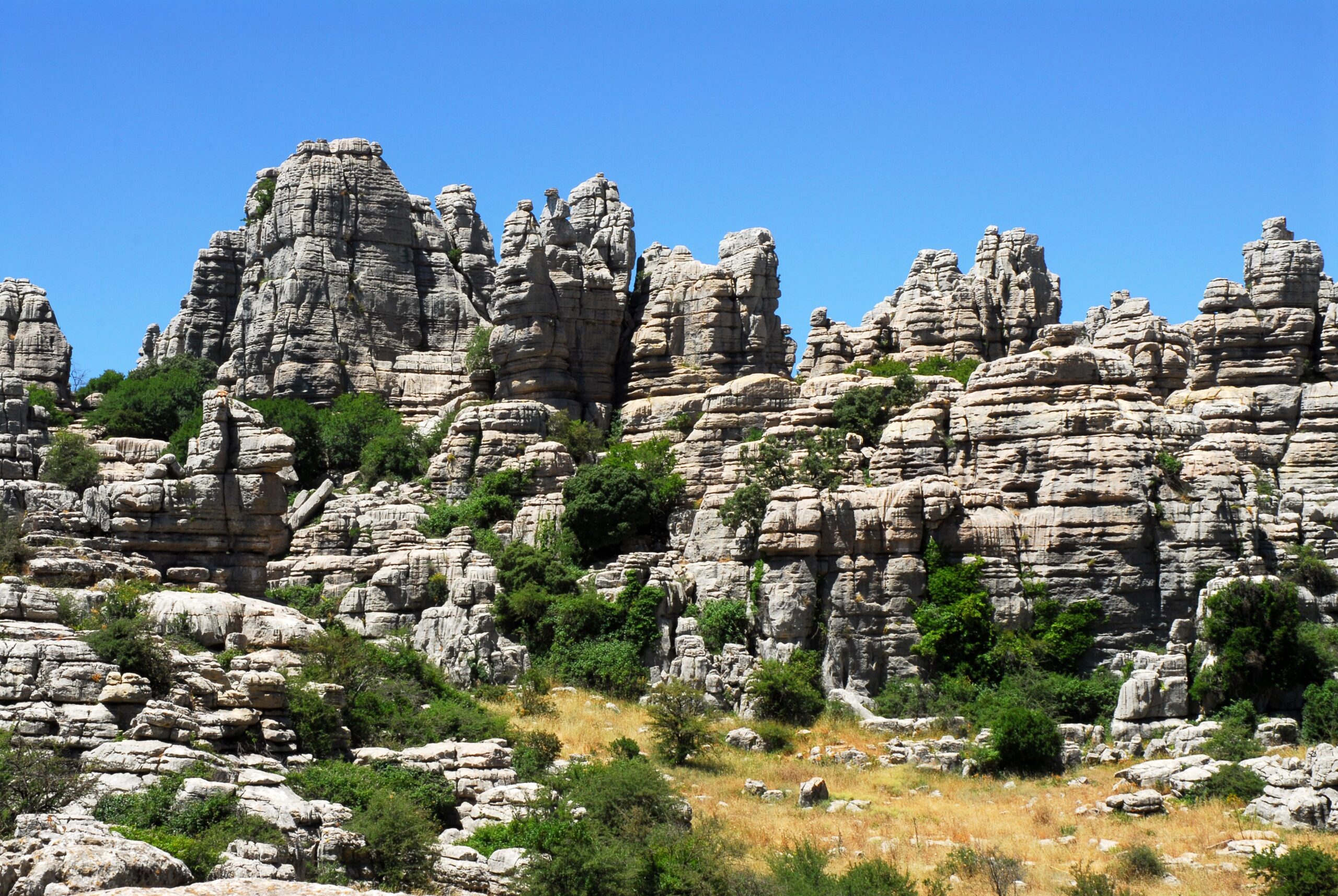 El Parque Natural de El Torcal de Antequera está situado en Málaga